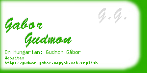 gabor gudmon business card